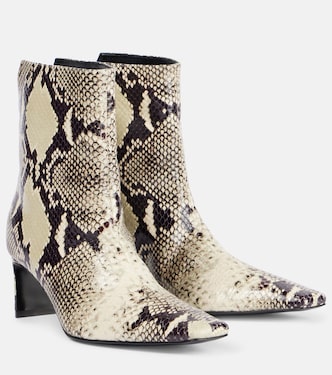 Ona 55 snake-effect leather ankle boots | Khaite