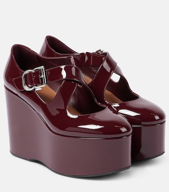 Escarpins compensés Criss Cross en cuir verni | Alaïa
