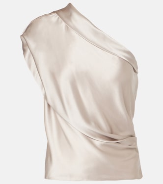 Asymmetric silk satin top | The Sei