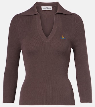 Marina cotton and cashmere polo sweater | Vivienne Westwood