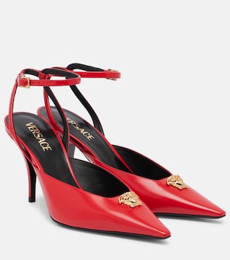 Slingback-Pumps La Medusa 85 aus Lackleder | Versace