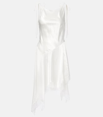 Robe midi asymétrique en satin | Acne Studios