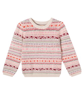 Olga jacquard cotton sweater | Wheat