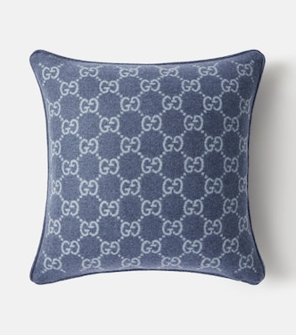 GG wool and cashmere jacquard cushion | Gucci