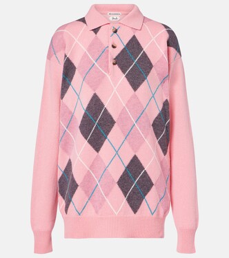 Argyle wool polo sweater | JW Anderson