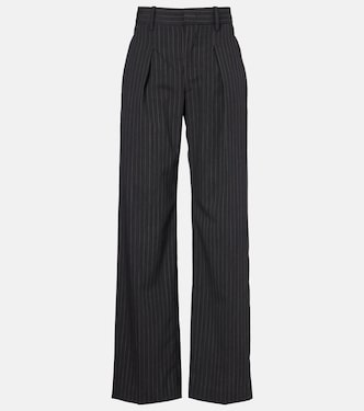 Pinstriped wool-blend straight pants | Isabel Marant