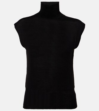 Virgin wool turtleneck top | Rick Owens