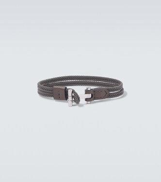 Braided leather-trimmed bracelet | Tom Ford