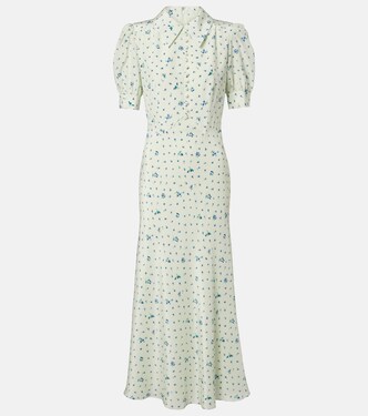 Robe en soie à fleurs | Alessandra Rich