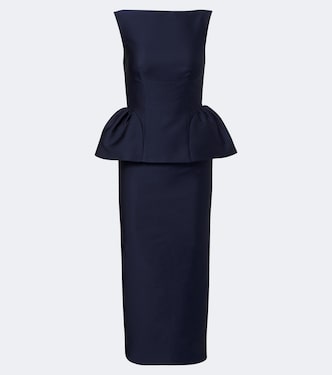 Peplum taffeta cocktail dress | Roland Mouret