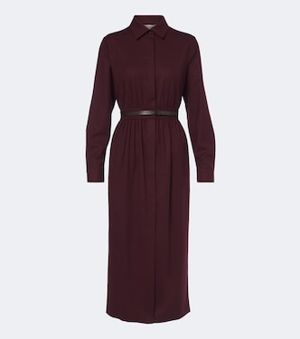 Belted wool-blend shirt dress | Max Mara