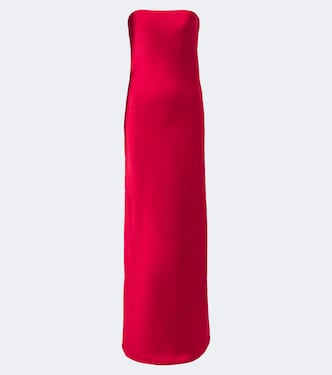 Strapless satin gown | Norma Kamali