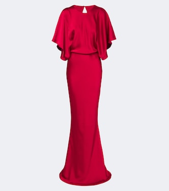 Reverse Obie draped satin gown | Norma Kamali