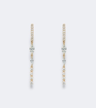 Olympia 18kt gold drop earrings with diamonds | Anita Ko