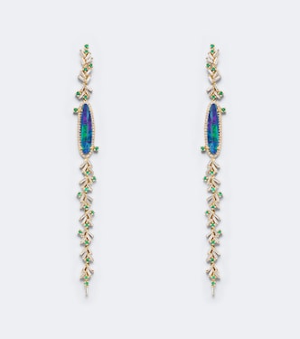 18kt gold drop earrings with gemstones | Suzanne Kalan