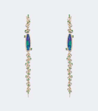 18kt gold drop earrings with gemstones | Suzanne Kalan