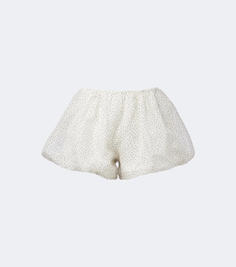 Shorts in organza di seta a pois | SIR
