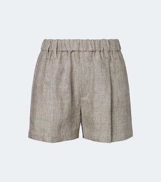Monili linen shorts | Brunello Cucinelli