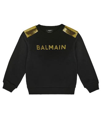 Logo cotton sweatshirt | Balmain Kids