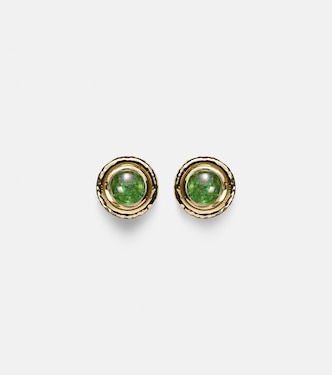 Boucles d'oreilles Palm en or 18 ct et tsavorites | Octavia Elizabeth