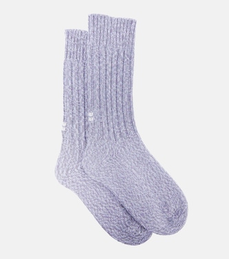 Logo cashmere and wool socks | Miu Miu