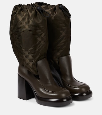 Burberry Check knee-high boots | Burberry