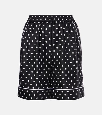 Polka-dot silk twill shorts | Dolce&Gabbana