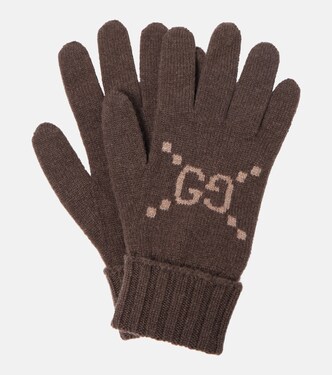 Guantes de cachemir con GG en jacquard | Gucci