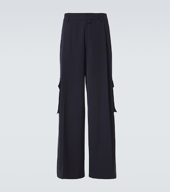Pantalon cargo à taille haute en laine | Dries Van Noten