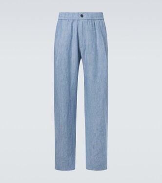 Linen wide-leg pants | Giorgio Armani