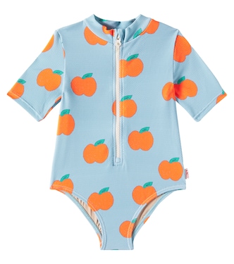 Apples printed rashguard swimsuit | Tinycottons