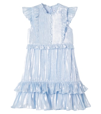 Ruffled silk-blend dress | Self-Portrait Kids