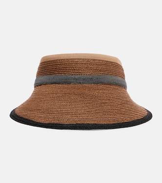 Monili hemp and cotton-blend visor | Brunello Cucinelli
