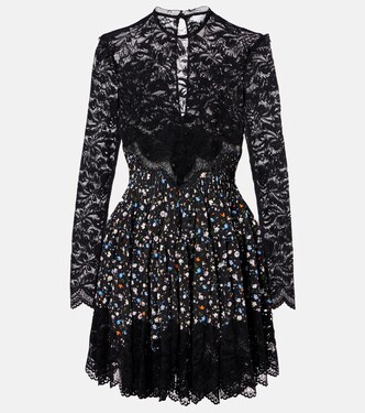 Robe en dentelle à fleurs | Rabanne