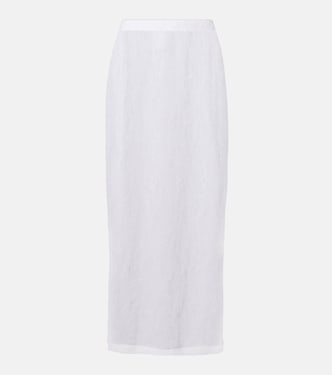 Sheer lace midi skirt | Wardrobe.NYC