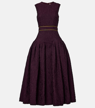 Aya smocked cloque midi dress | Roksanda