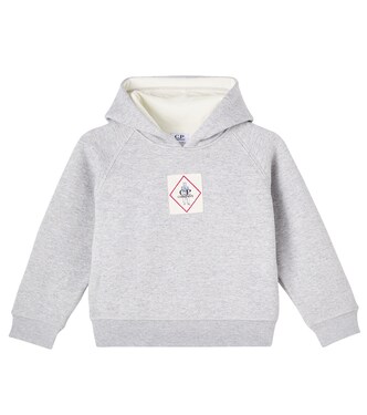 Logo cotton fleece hoodie | C.P. Company Kids