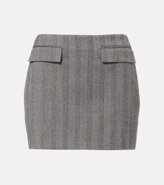 Striped wool-blend miniskirt  | Ferragamo