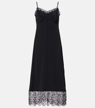 Lace-trimmed satin slip dress | Simone Rocha