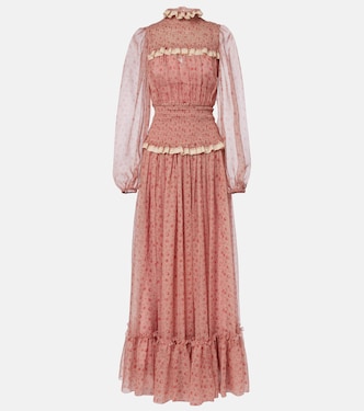 Floral silk and cotton chiffon gown | Dolce&Gabbana