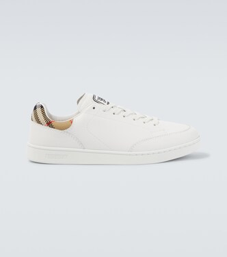 Set Burberry Check leather sneakers | Burberry