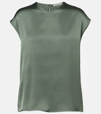 Dasha silk twill top | Asceno