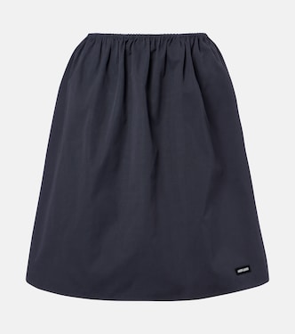 Cotton poplin midi skirt | Miu Miu