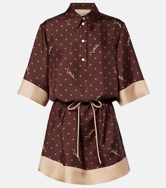 Printed silk twill shirt dress | Valentino