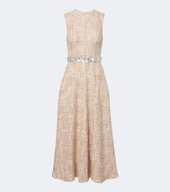 Verziertes Midikleid Maisie aus Tweed | Safiyaa