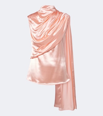 Draped satin top | Mugler