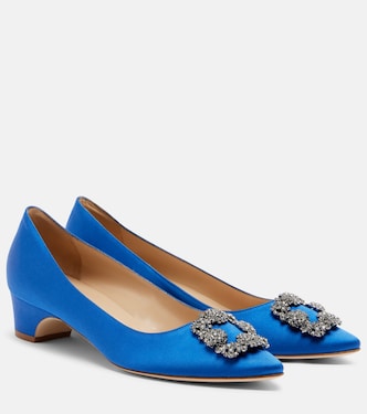 Hangisi embellished satin pumps | Manolo Blahnik