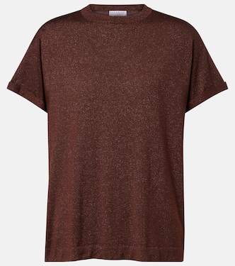 Cashmere and silk-blend lamé sweater | Brunello Cucinelli