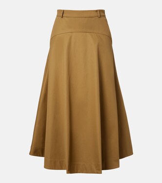 Cotton twill midi skirt | Balenciaga
