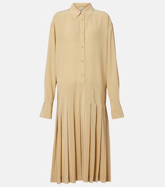 Pleated silk shirt dress | Toteme